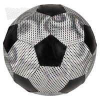 Silver Shiny Metallic Fabric Soccer Ball 9"   108/20