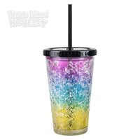 Xxx- Double Wall Rainbow Freezer Tumbler W/ Lid And Straw 16