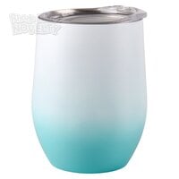 Xxx- Double Wall Stainless Wine Cup 12 Oz. - Ombre White And