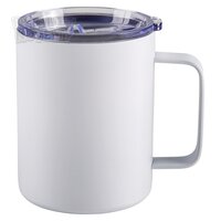 Xxx- Double Wall Stainless Steel Mug W/ Handle - White Matte