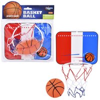 Basketball & Hoop Set 8" X 6" - Small (R,w,b)