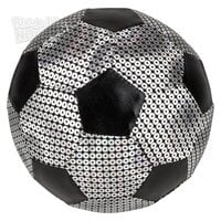 Silver Shiny Metallic Fabric Soccer Ball 6" 144/18