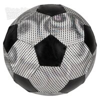 Silver Shiny Metallic Fabric Soccer Ball 9" 108/20