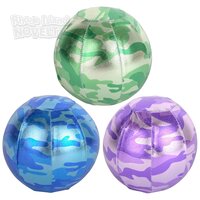 Metallic Fabric Camo Ball (3 Asst.) 6" 300/35