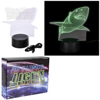 3D Illusion Color Changing Light- Shark 8" 20/20
