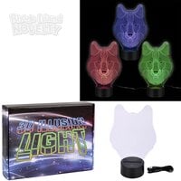 3D Illusion Color Changing Light - Wolf 10" 20/23