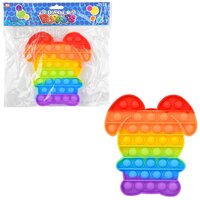 6.5" Rainbow Bunny Bubble Poppers