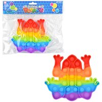 6" Rainbow Frog Bubble Poppers