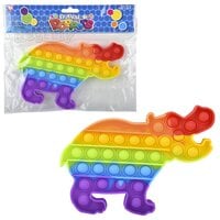 7" Rainbow Hippo Bubble Poppers