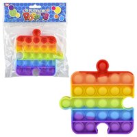 4.75" Rainbow Puzzle Piece Bubble Poppers