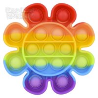 4.75" Rainbow Sunflower Bubble Poppers (6pcs/un)