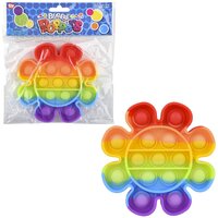 4.75" Rainbow Sunflower Bubble Poppers