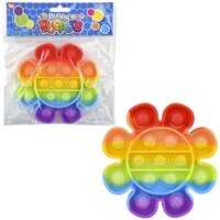 4.75" Rainbow Sunflower Bubble Poppers