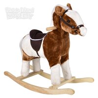 Lil Pinto Horse W/ Brown Saddle Rocker