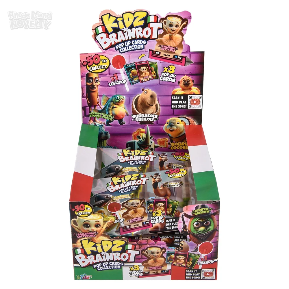 Brainrot Pop Up Cards And Lollipop 24ct