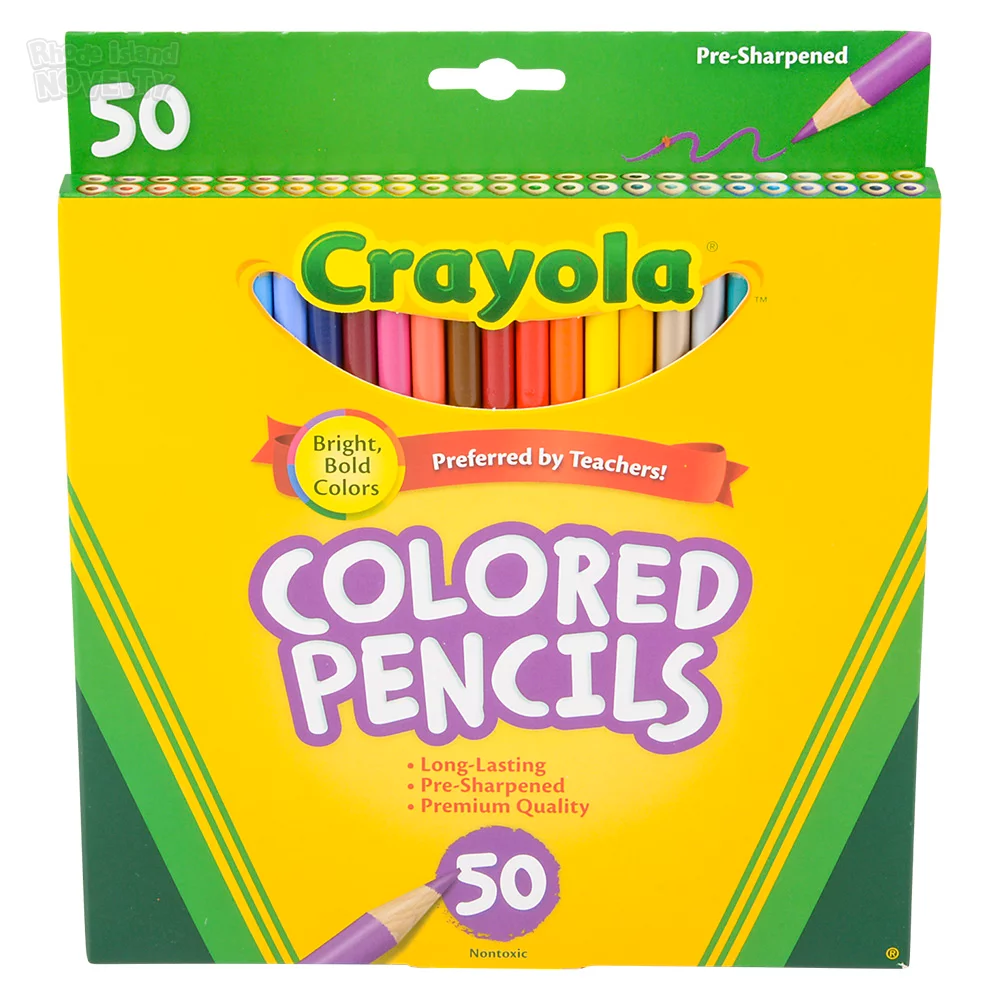 Crayola Colored Pencils 50 Count Vibrant Colors Pre-sharpened