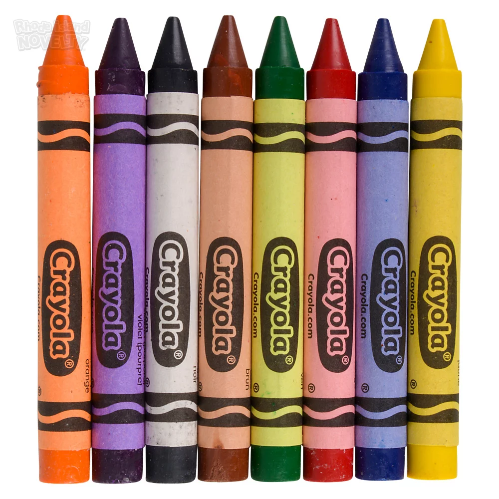 Crayola Jumbo Size Crayons in Tuck Box, Pack of 8, Assorted Colors
