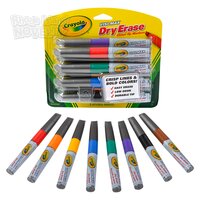 Crayola Markers Dry-Erase Visi-Max Broad Line 8pc