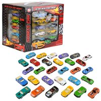 30pc Die-Cast Car Set In Carrying Case