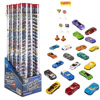 Die-Cast Car Tube Set 1:64 Scale 12tu/Display