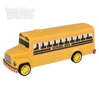 5" Plastic Pull Back School Bus