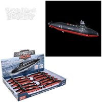 8.5" Diecast Pull Back Submarine With Light And Sound