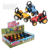 4" Die-Cast Pull Back Farm Tractor