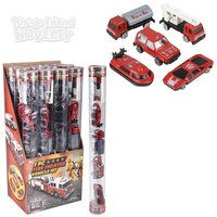 5pc Die-Cast Fire Fighter Vehicle Tube Set