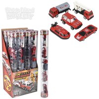 5pc Die-Cast Fire Fighter Vehicle Tube Set