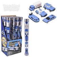 5pc Die-Cast Police Vehicle Tube Set