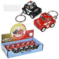 2" Diecast Pull Back Mini VW Beetle Police/Firefighter Keyai