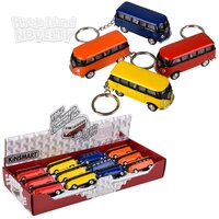 2.5" Diecast Pull Back 1962 VW Bus Keychain-Color Top