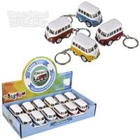 2" Diecast Pull Back VW Little Van Keychain