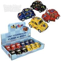 4" Diecast Pull Back 1967 VW Classic Beetle With Printing