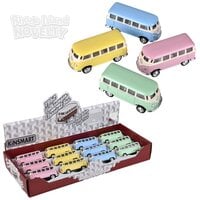 2.5" Diecast Pull Back 1962 VW Classic Bus-Pastel Top