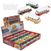 5" Die-Cast Pull Back VW Flower Power Bus 1:32 Scale