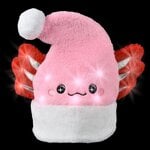 Light-Up Pink Axolotl Santa Hat