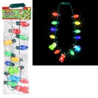 Light-Up Christmas Dinosaur Necklace 20"