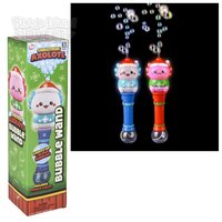 Light-Up Christmas Axolotl Bubble Wand 12"