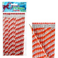 7.5" Candy Cane Prism Pencil (24pc/Un)