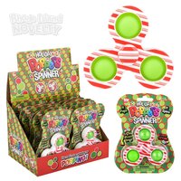 3.33" Candy Cane Bubble Popper Spinner 12pcs/display