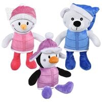 8" Winter Jacket Plush Animal Assortment