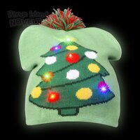 Christmas Tree Light-Up Beanie Hat