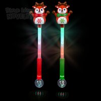 21" Light-Up Reindeer Magic Ball Wand