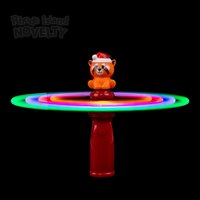 7.5" Light-Up Red Panda Christmas Spinning Wand