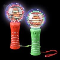 7.25" Light-Up Gingerbread Magic Ball Wand