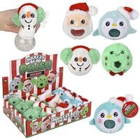 3" Christmas Squeezy Bead Plush 12ct