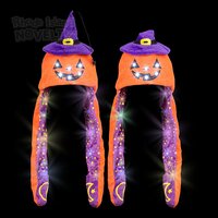 Halloween Jack O Lantern Witch Popping Ear Light-Up Hat