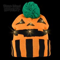 Light-Up Jack O Lantern Beanie Hat