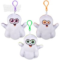 4" Halloween Plush Ghost Backpack Clip On